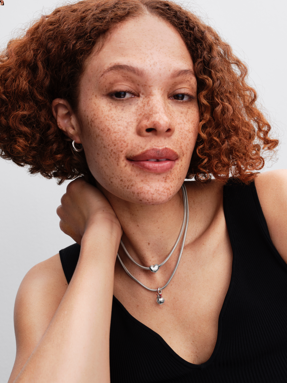 Urlaubs-Glocke aus Sterlingsilber mit rotem Emaille