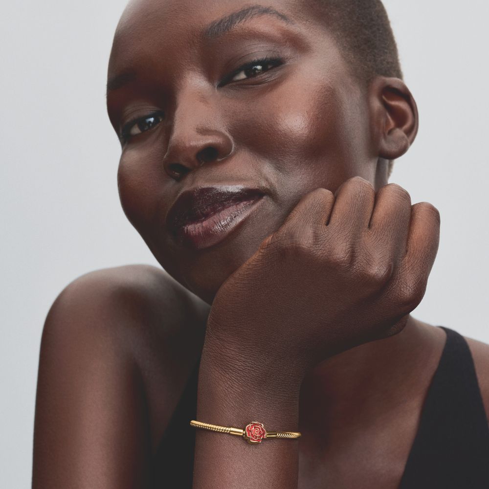 Lirvea Die Schöne und das Biest Magische Rose Schlangen-Gliederarmband