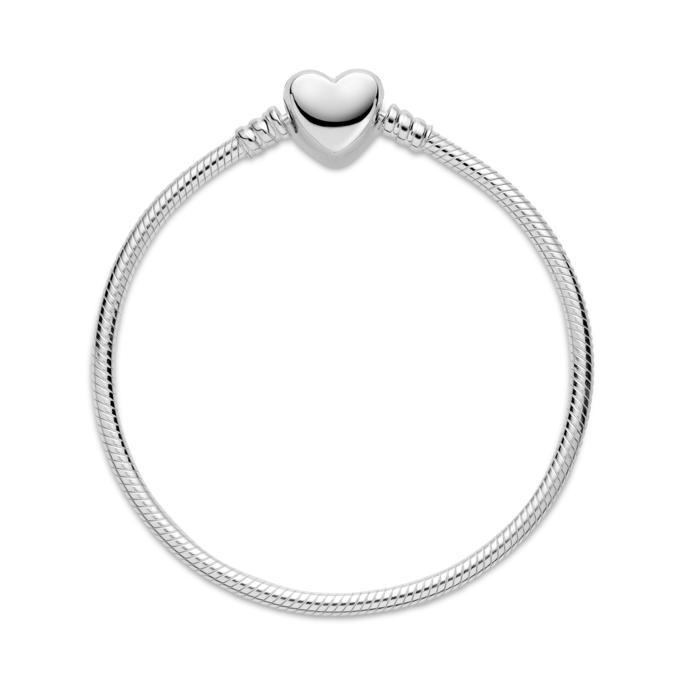 Lirvea Moments gravierbarer Herz-Verschluss Schlangen-Gliederarmband