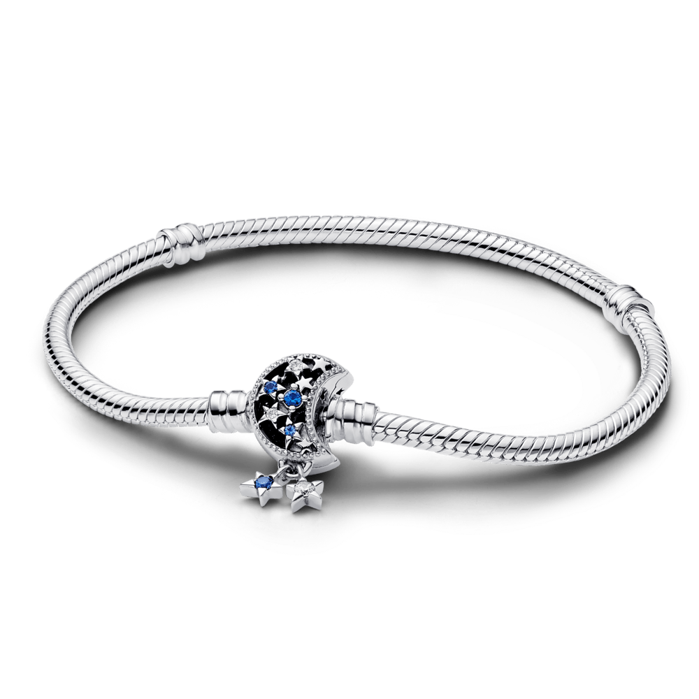 Lirvea Moments Schlangen-Gliederarmband mit Funkelndem Mond-Verschluss