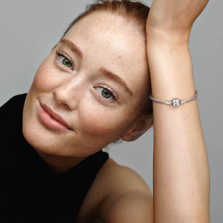 Lirvea Verspieltes Zylinder-Verschluss Schlangen-Gliederarmband