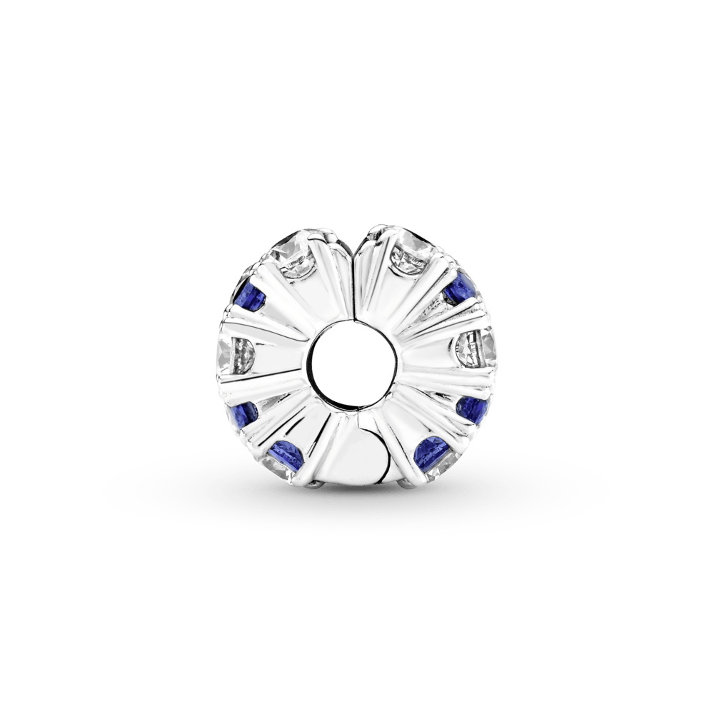 Transparenter Glitzerclip in Blau