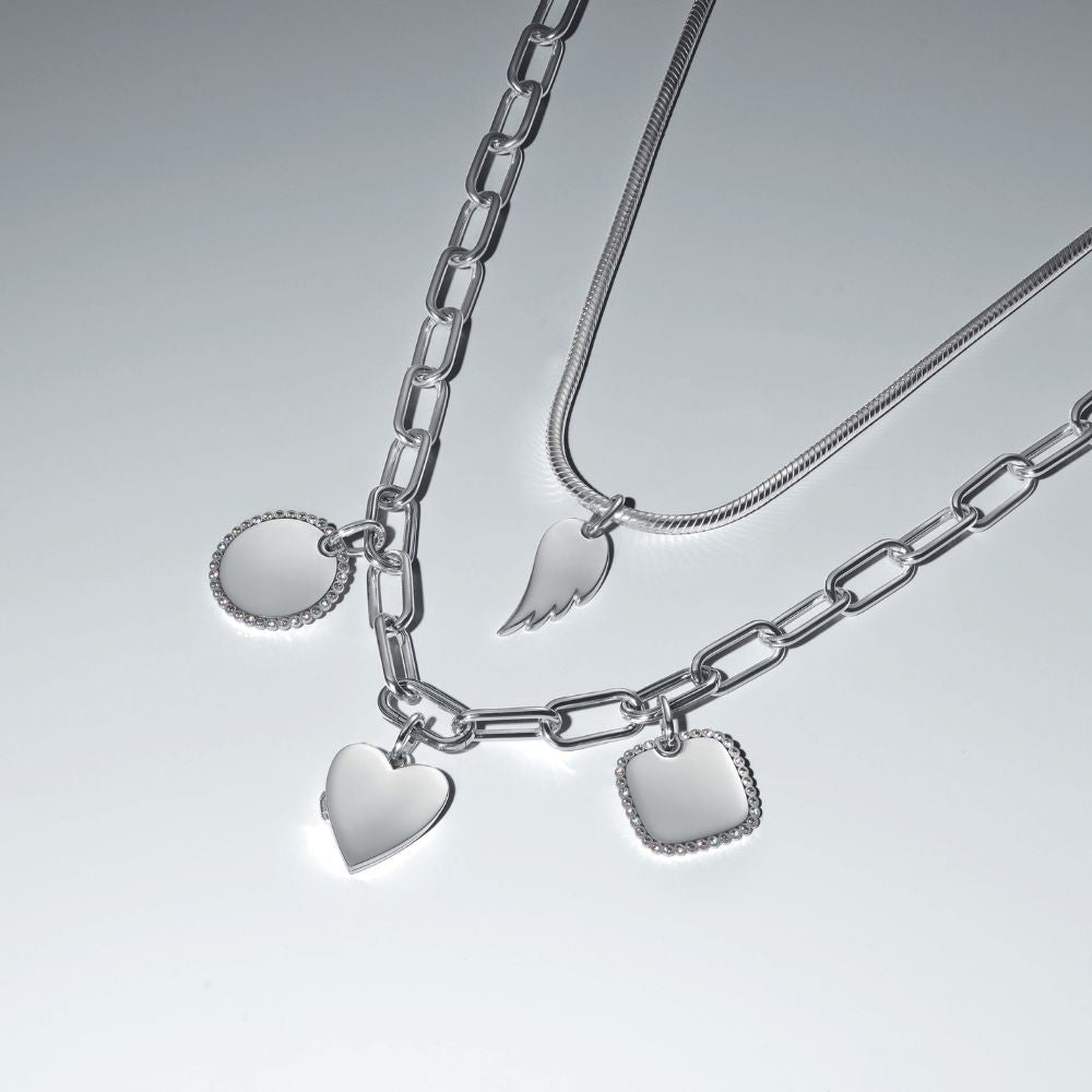 Gravierter Engel-Flügel-Schmuckanhänger