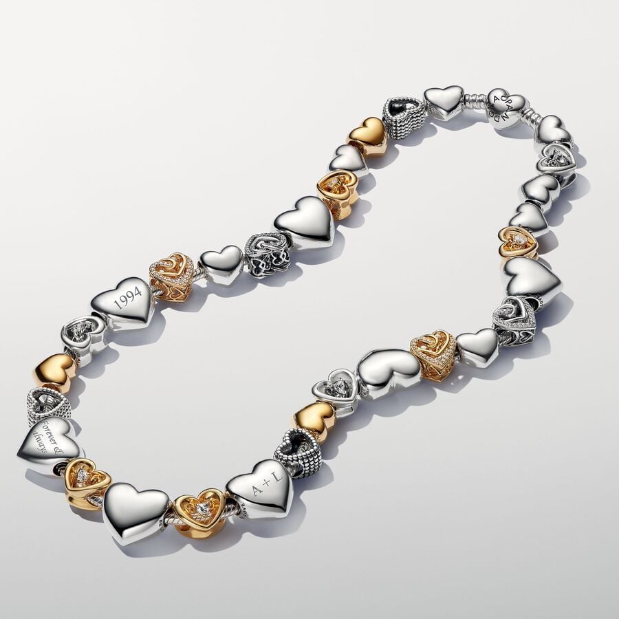 Gravierter großer Herzanhänger – 'Geliebt werden'