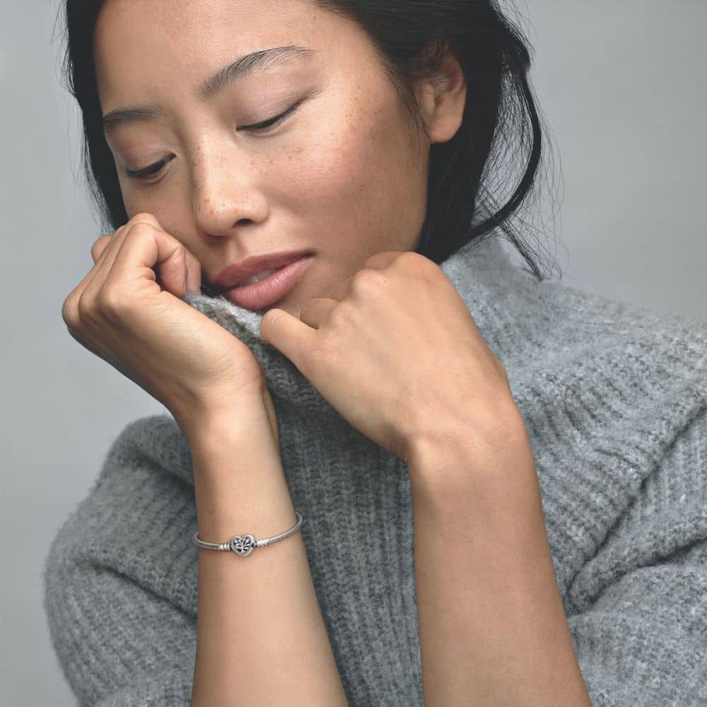 Lirvea Moments Schlangen-Gliederarmband mit Funklendem Unendlichkeits-Herzverschluss