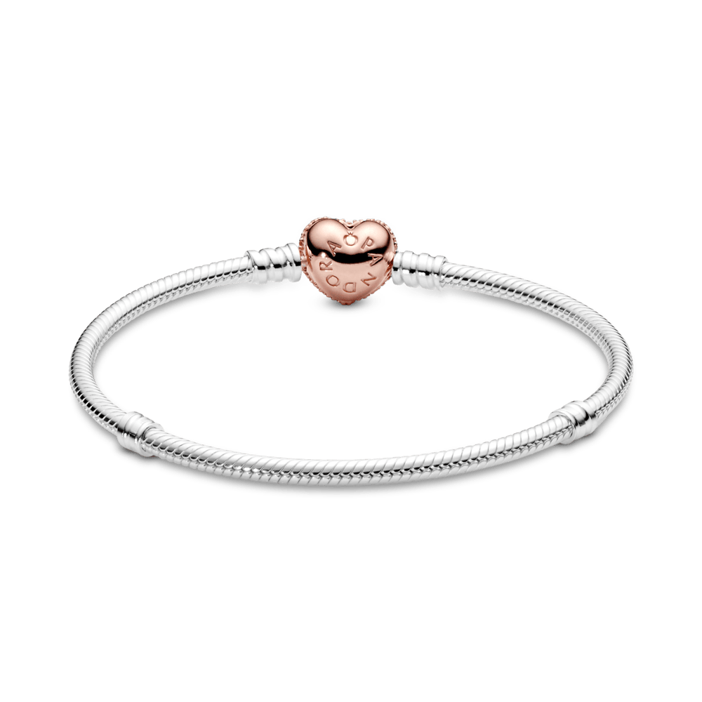 Lirvea Moments Schlangen-Gliederarmband mit Funklendem Herz-Verschluss