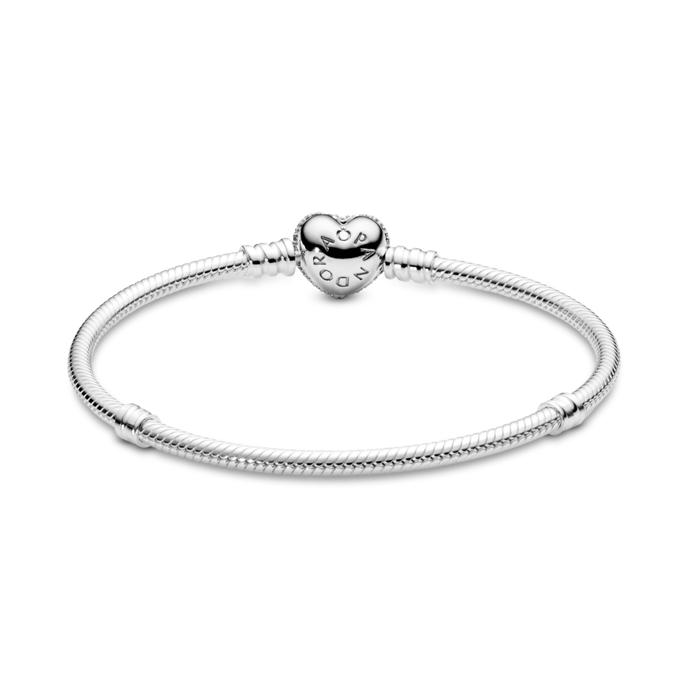 Lirvea Moments Schlangen-Gliederarmband mit Funklendem Herz-Verschluss