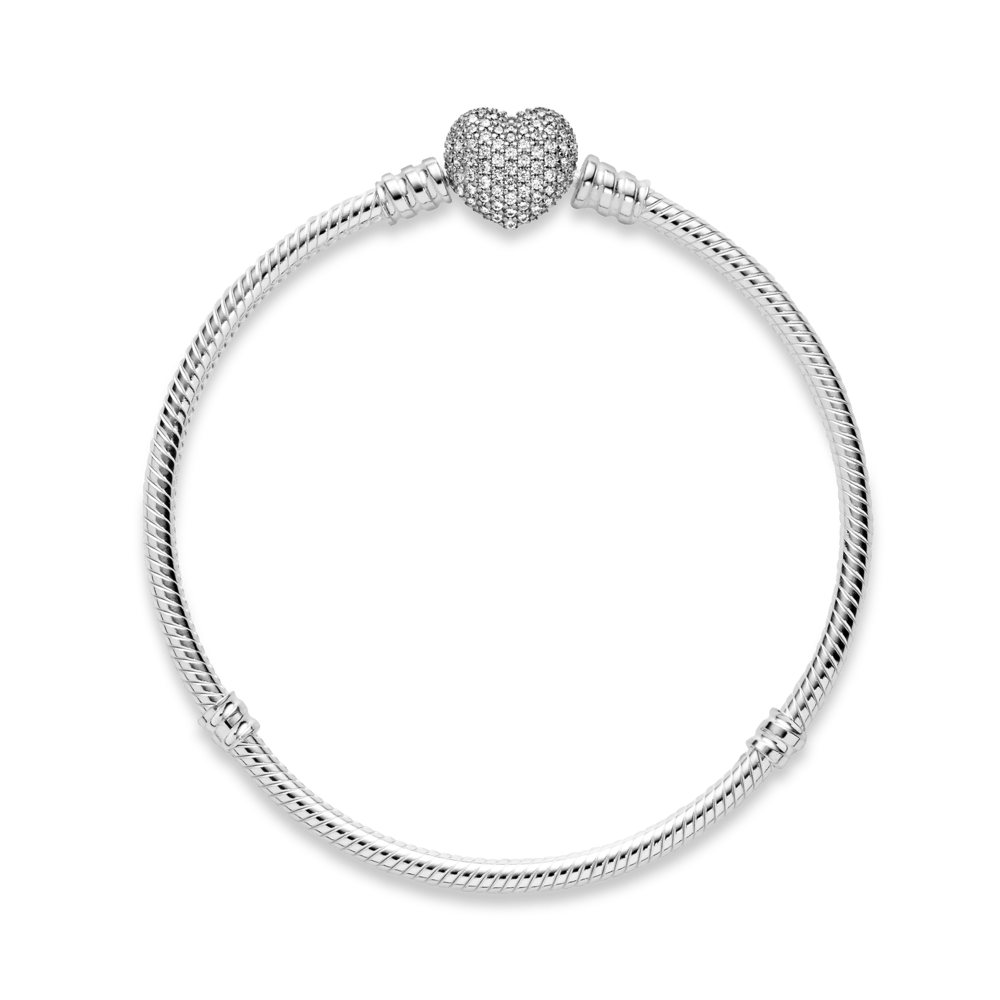 Lirvea Moments Schlangen-Gliederarmband mit Funklendem Herz-Verschluss